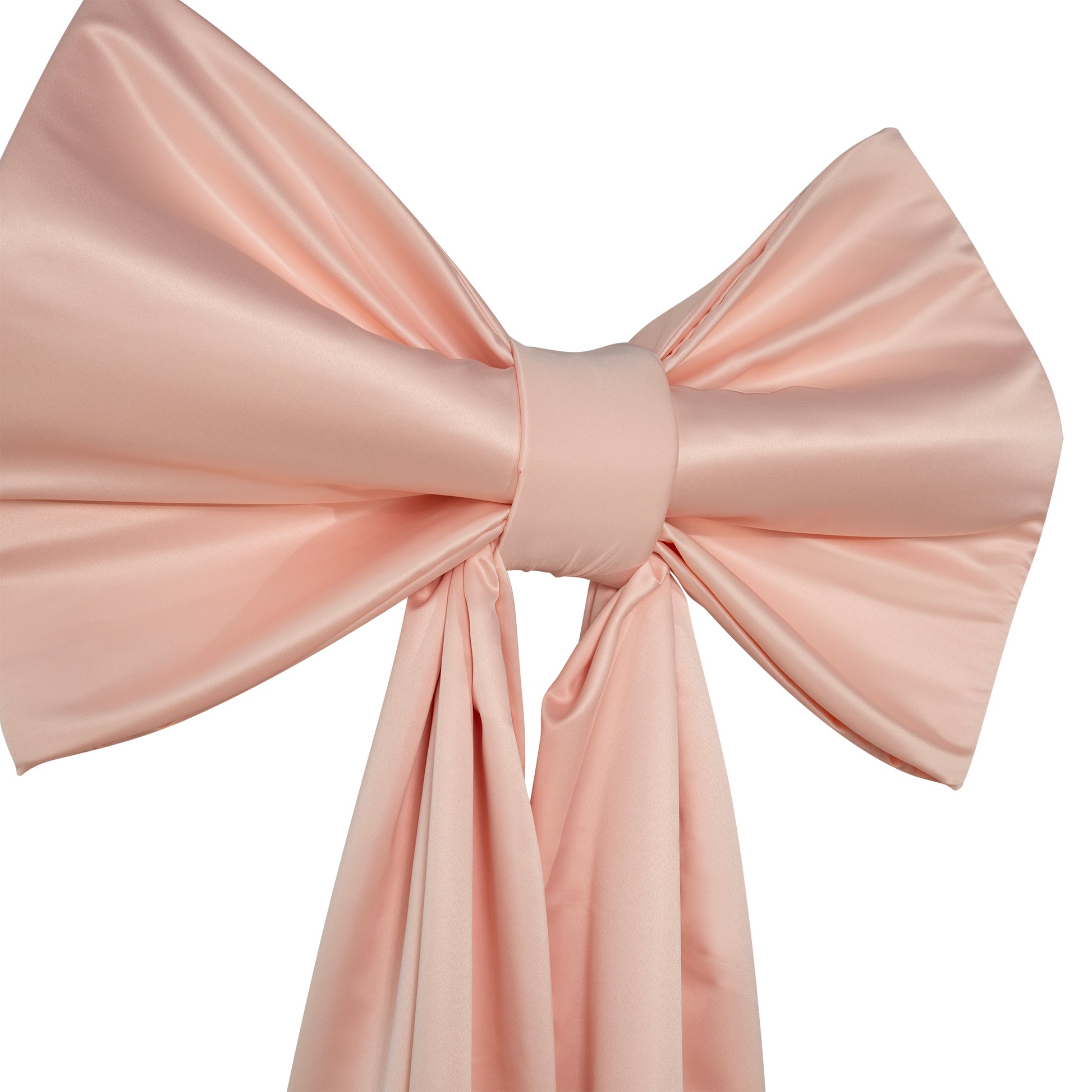 XL Giant Fabric Bow for Backdrop Blush/Rose Gold close up