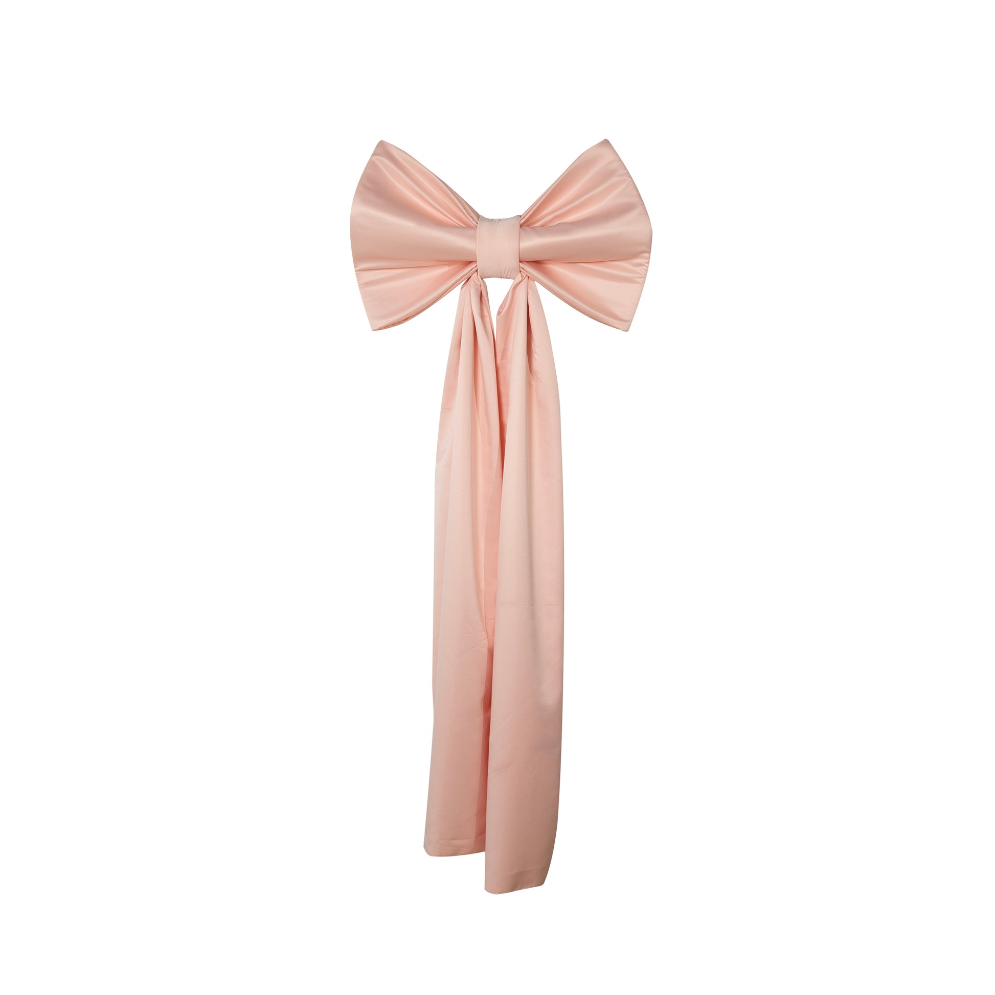 XL Giant Fabric Bow for Backdrop - Blush/Rose Gold full view
