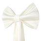 XL Giant Fabric Bow for Backdrop Ivory angled view