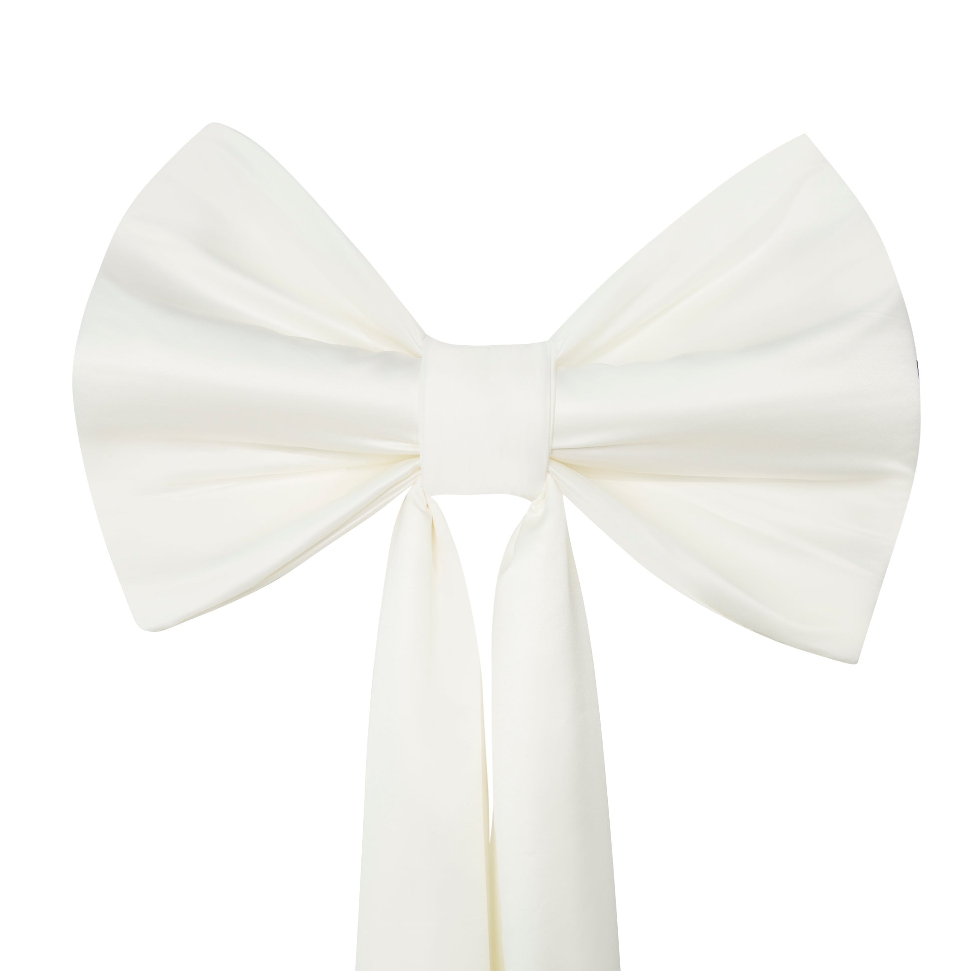 XL Giant Fabric Bow for Backdrop Ivory front view