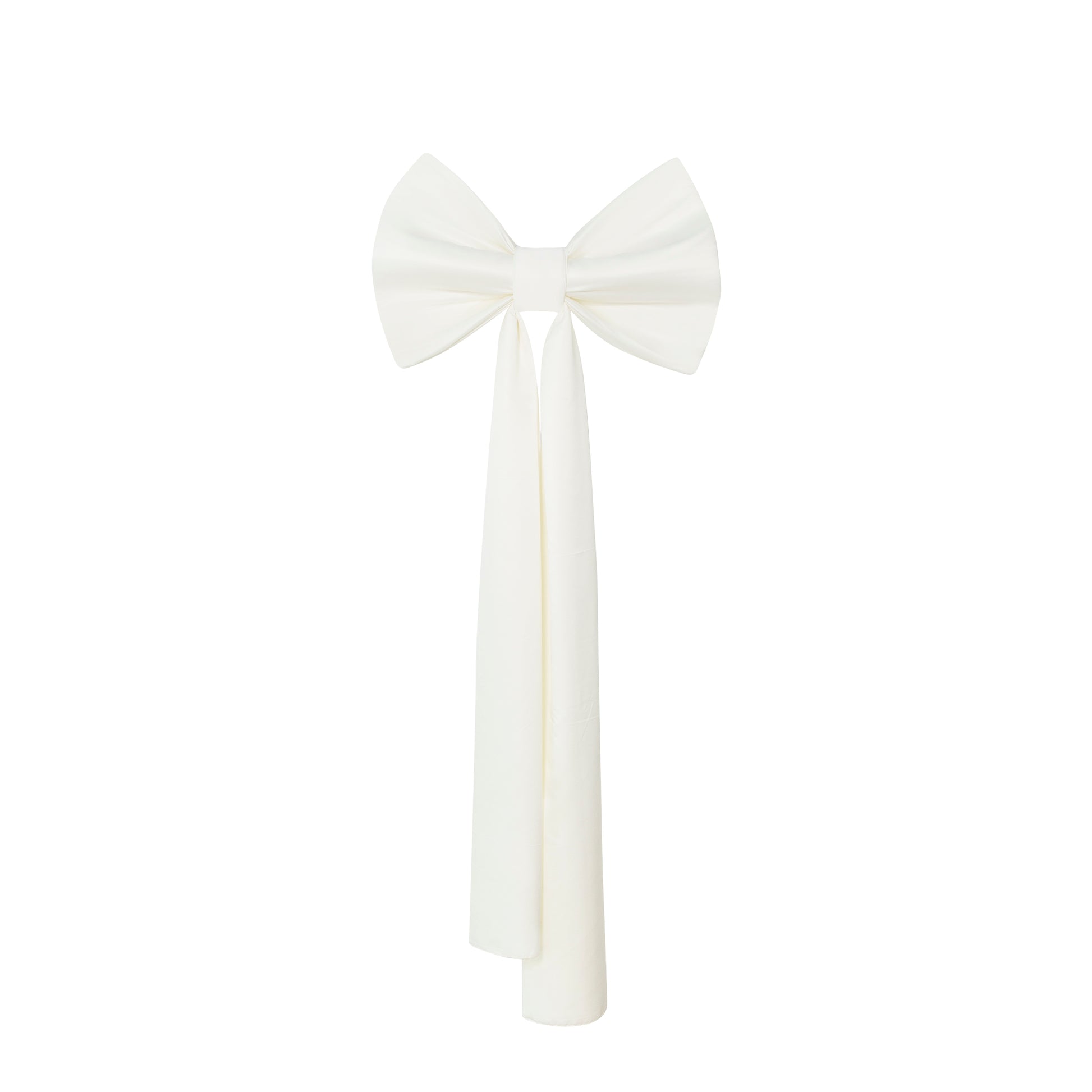 XL Giant Fabric Bow for Backdrop Ivory full view