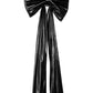 XL Giant Fabric Bow for Backdrop - Metallic Black - CV Linens