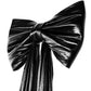 XL Giant Fabric Bow for Backdrop - Metallic Black - CV Linens