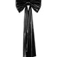 XL Giant Fabric Bow for Backdrop - Metallic Black - CV Linens