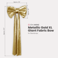 XL Giant Fabric Bow for Backdrop Metallic Gold
