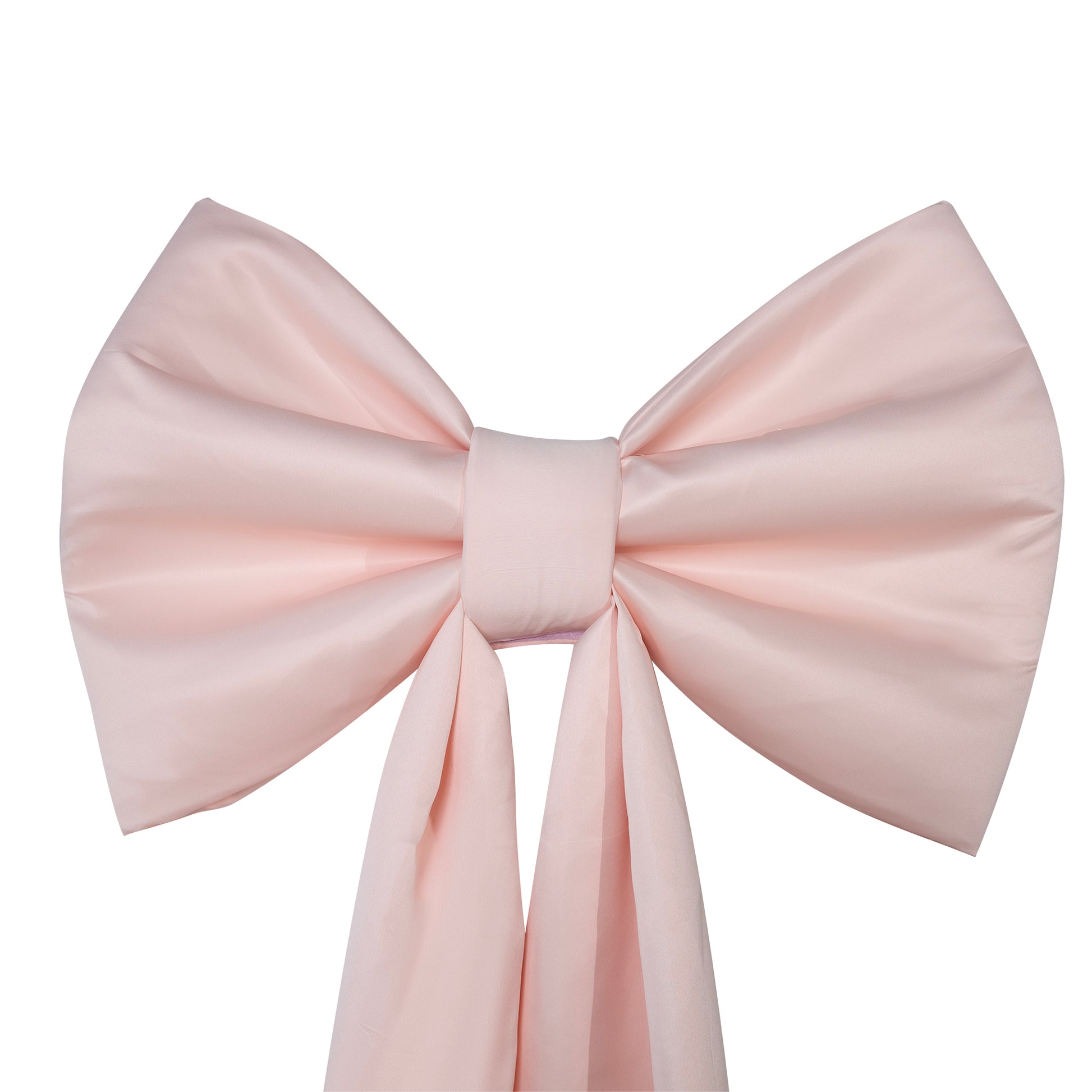 XL Giant Fabric Bow for Backdrop Pastel Pink close up