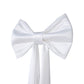 XL Giant Fabric Bow for Backdrop White angled view