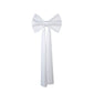 XL Giant Fabric Bow for Backdrop White full view