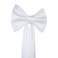 XL Giant Fabric Bow for Backdrop White angled view