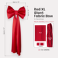 XL Giant Bow for Backdrop Red infographic showing product contents 
