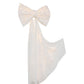 LED Chiffon Bow for Backdrop Ivory with the bow strand spread out