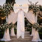 XL LED Chiffon Bow for Backdrop White wedding backdrop with greenery and white florals