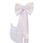 XL LED Chiffon Bow for Backdrop White bow strand spread out