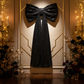 XL Sequin Velvet Giant Fabric Bow for Backdrop - Black Event Gala