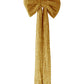 XL Sequin Velvet Giant Fabric Bow for Backdrop – Gold Angled View