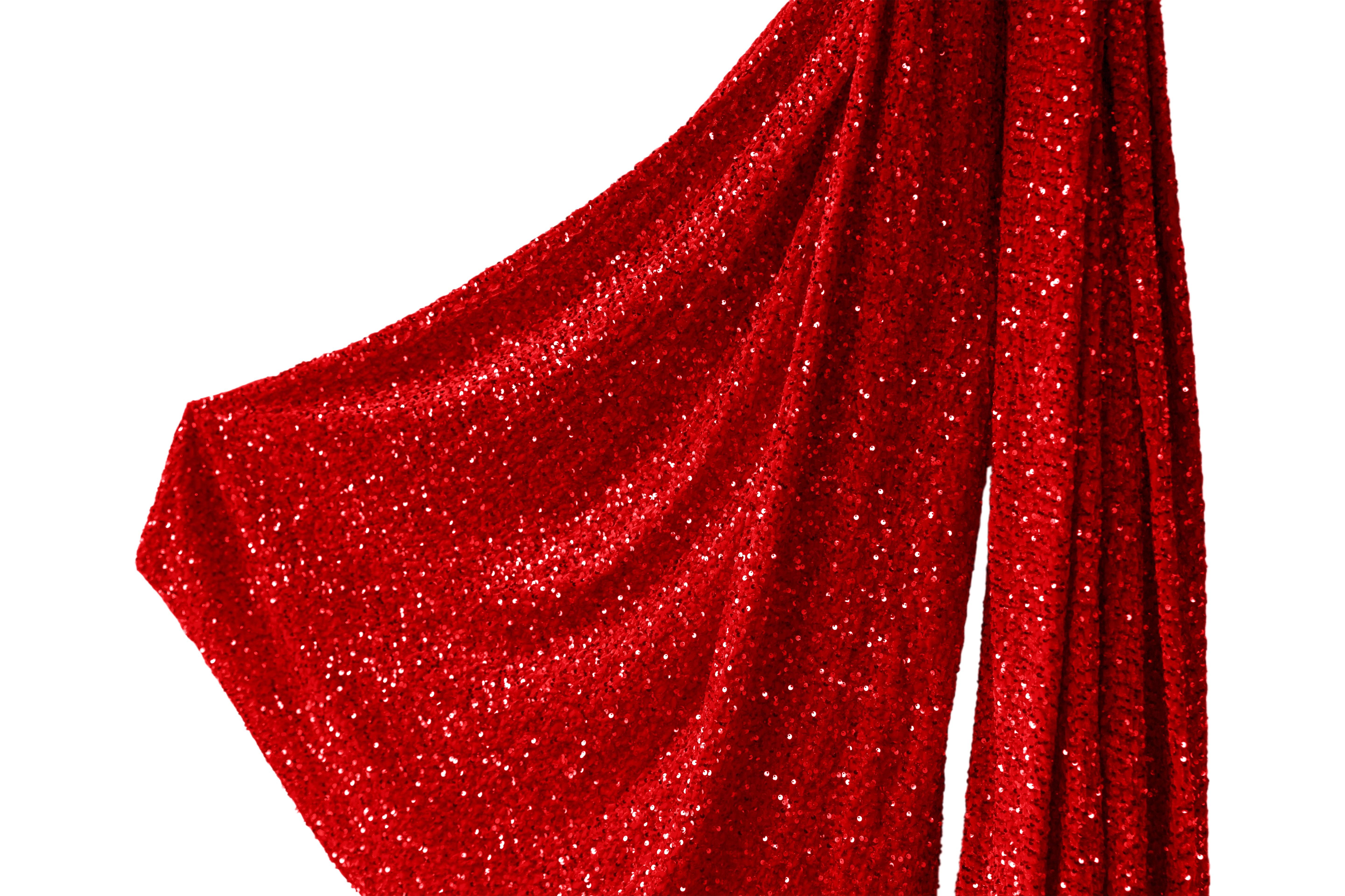 XL Sequin Velvet Giant Fabric Bow for Backdrop - Red - Tails