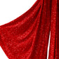 XL Sequin Velvet Giant Fabric Bow for Backdrop - Red - Tails
