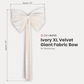 XL Velvet Giant Fabric Bow for Backdrop Ivory infographic
