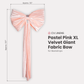XL Velvet Giant Fabric Bow for Backdrop Pastel Pink infographic
