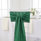 Accordion Crinkle Taffeta Chair Sash 7"x108" - Emerald Green.