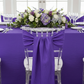 Accordion Crinkle Taffeta Chair Sash 7"x108" - Purple.