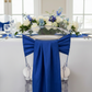 Accordion Crinkle Taffeta Chair Sash 7"x108" - Royal Blue.