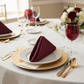Accordion Crinkle Taffeta Napkin 20"x20" - Burgundy.
