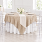 Accordion Crinkle Taffeta Table Overlay Topper 85"x85" Square  - Champagne.
