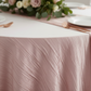 Accordion Crinkle Taffeta Table Overlay Topper 85"x85" Square  - Pink.