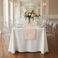 Accordion Crinkle Taffeta Table Runner - Blush/Rose Gold.