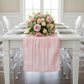 Accordion Crinkle Taffeta Table Runner - Pink.