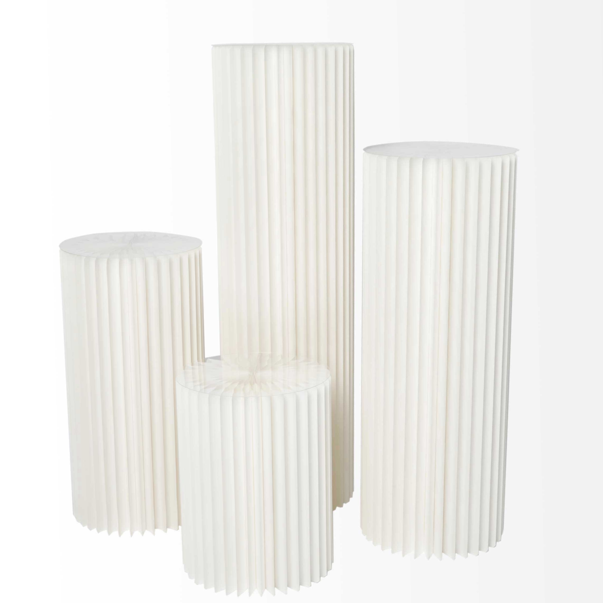 Accordion Foldable Paper Pedestal Display Stand CV Linens