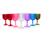 Blue Acrylic 11oz Wine Goblets Ripple Design (6 pcs/pk)