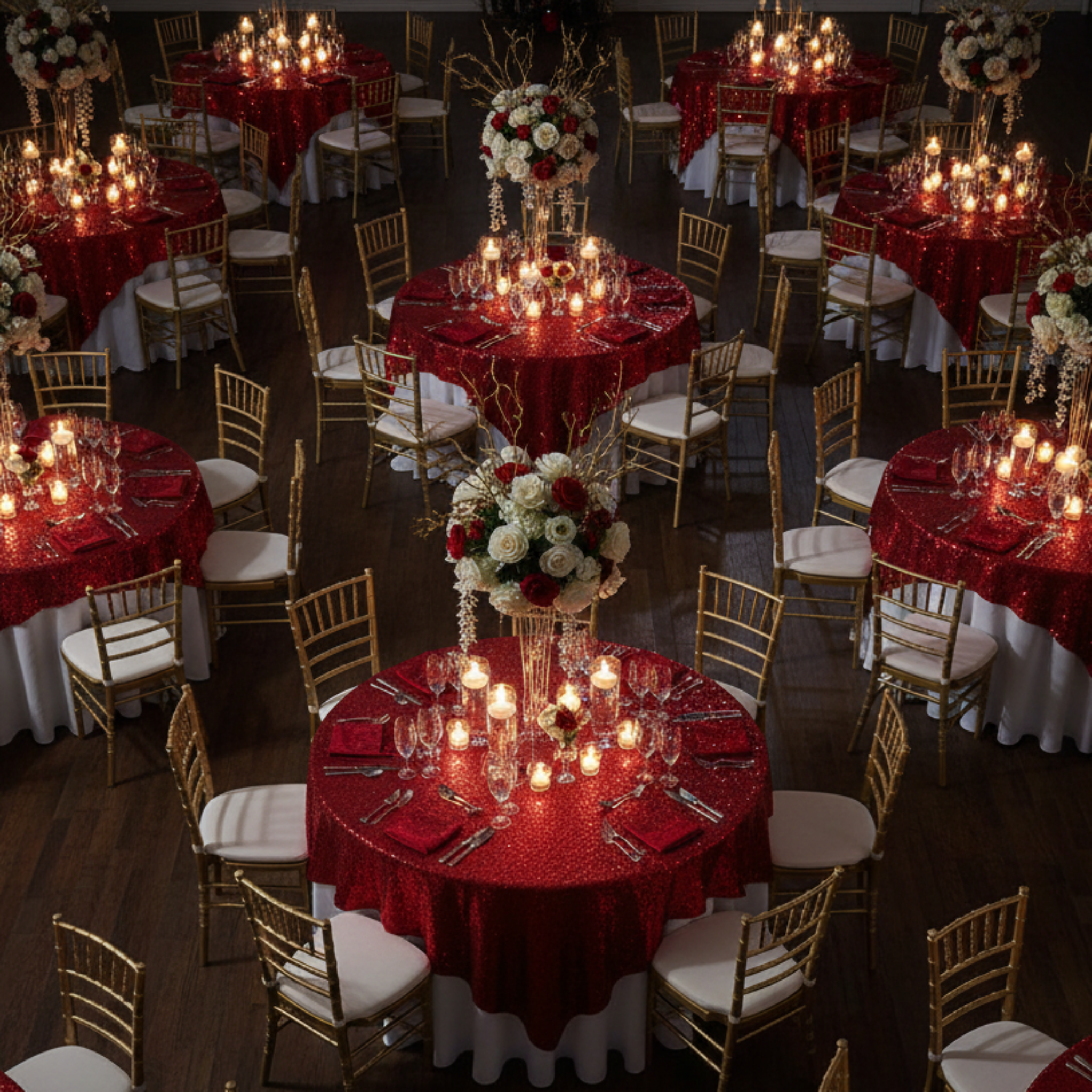 Aerial Multi-Table Ballroom