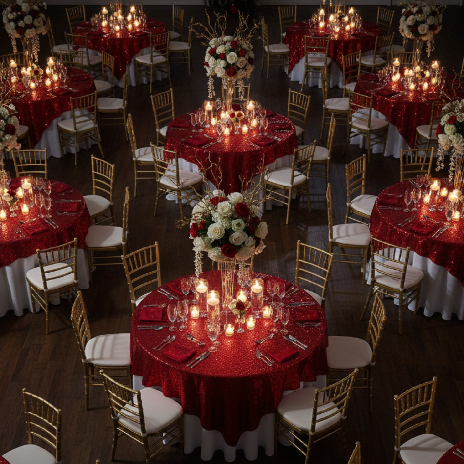 Aerial Multi-Table Ballroom
