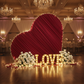 Angled Photo Booth – Apple Red Heart Backdrop