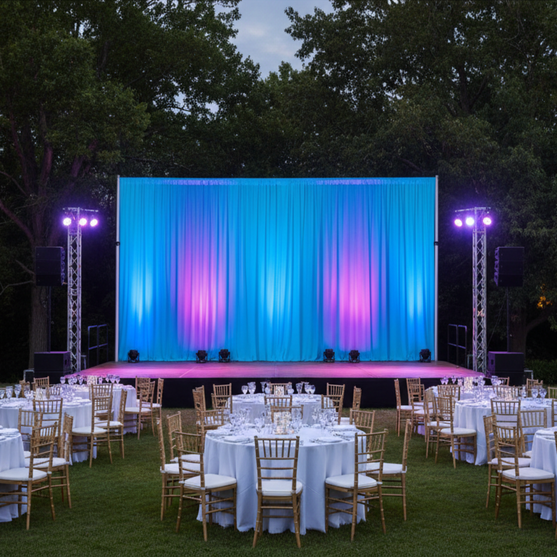 Aqua Blue 10FT Spandex Backdrop – Outdoor