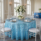 Baby Blue Large Payette Sequin Tablecloth - Environmental Mockup