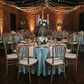 Baby Blue 120 Round Taffeta Tablecloth– Indoor Wedding Reception 