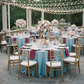 Baby Blue 120 Round Taffeta Tablecloth– Outdoor Wedding Reception 