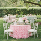 Baby Shower Pink Curly Willow 21ft Table Skirt  