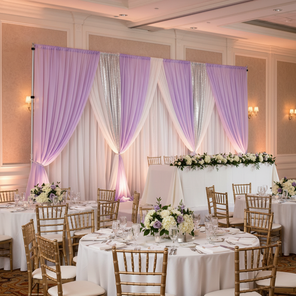 Chiffon Curtain Drape 12ft H x 58