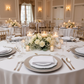 Banana Fold - Wedding Ballroom White Scuba 20x20 Napkin (5 pcs/pack) 