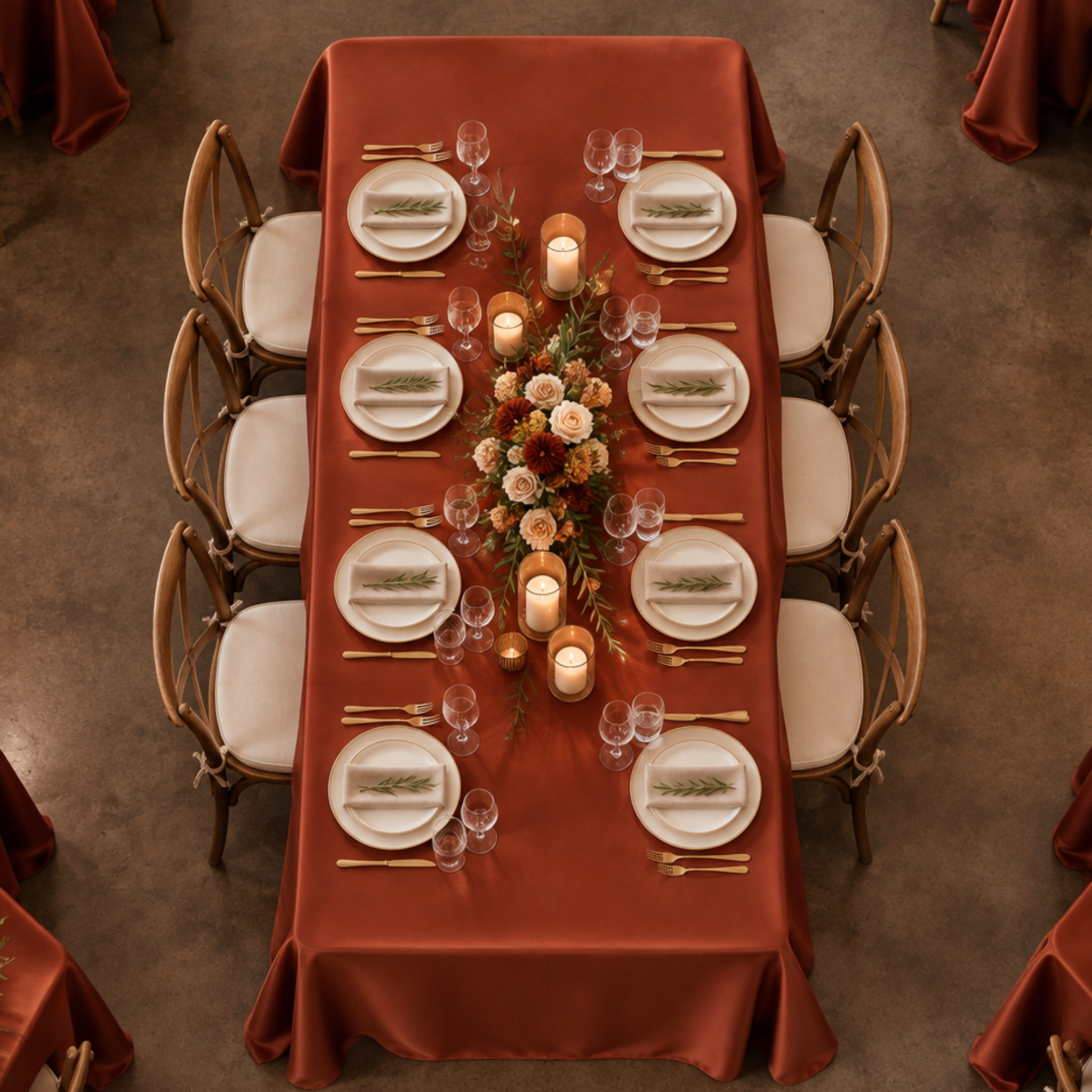 Overhead banquet view