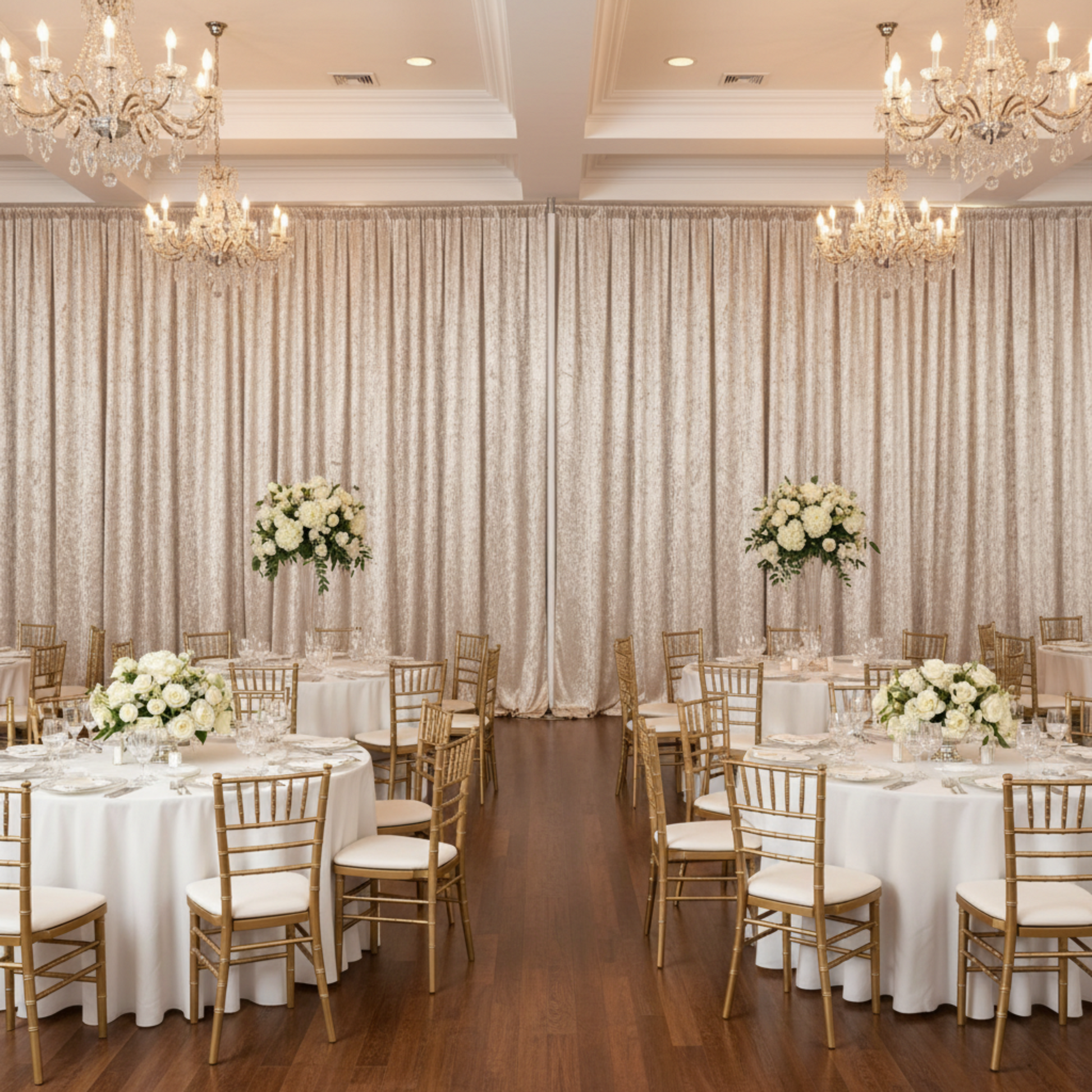 Beige Velvet Drape – Indoor 10ft