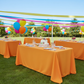 Birthday Celebration Color-Matched Orange Tablecloth
