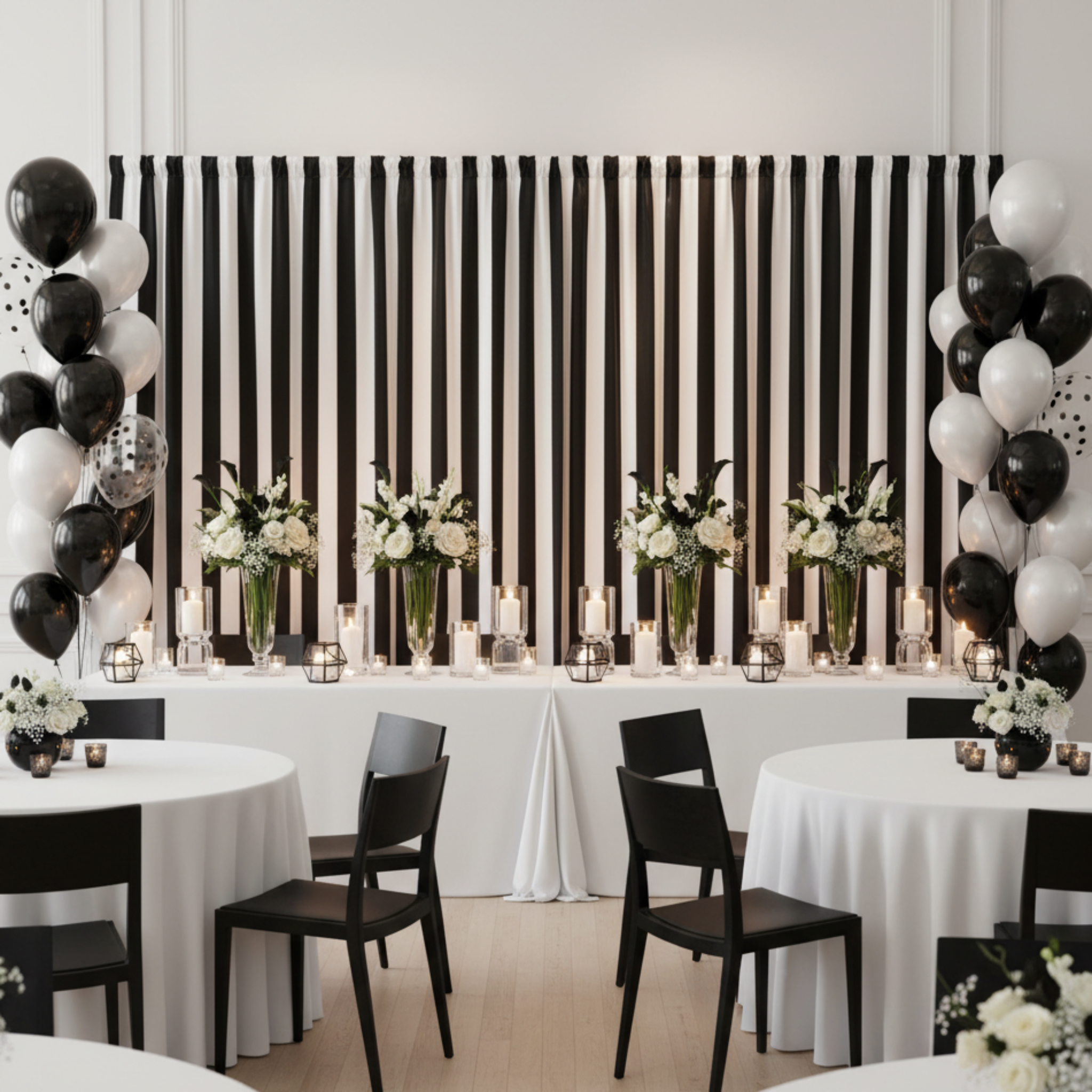 Birthday Party Black & White