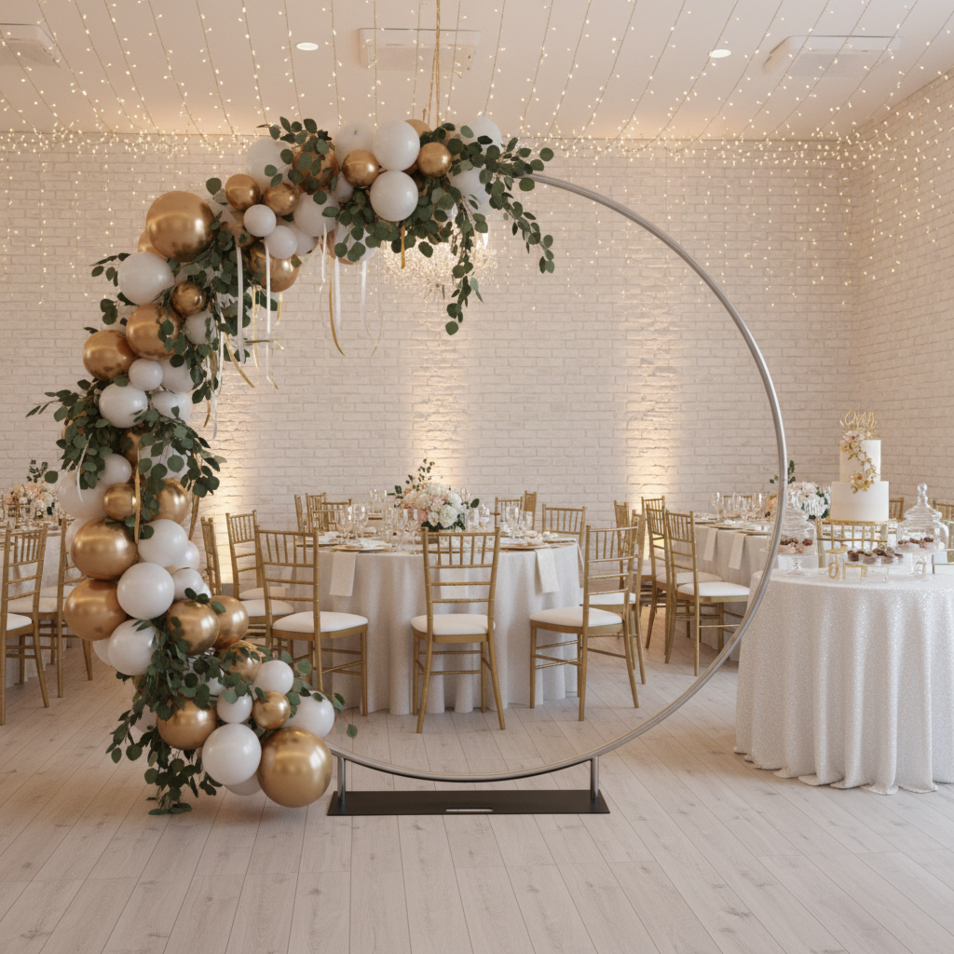 Birthday Party – Heavy Duty 7ft Round Arch Backdrop Stand