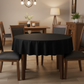 Black 90 Round Premium polyester Tablecloth Indoor 