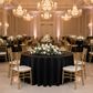 Black Crinkle Shimmer 120 Round Tablecloth – Indoor